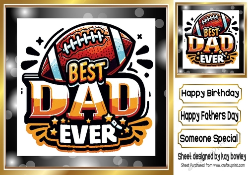 Lovely Dad/Fathers Day Card 8x8 (SIX)