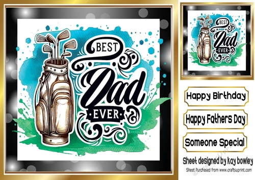 Lovely Dad/Fathers Day Card 8x8 (SEVEN)