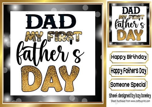 My First Dad/Fathers Day Card 8x8 