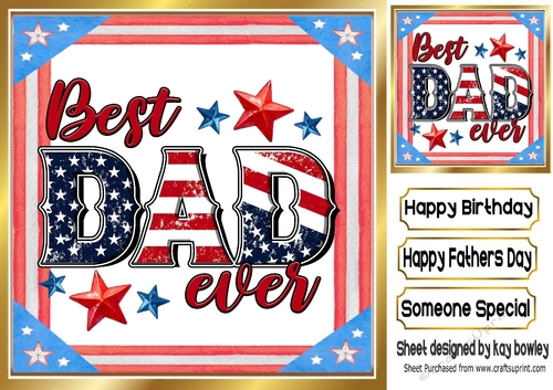 American 8x8 Frame Father Day (ONE)