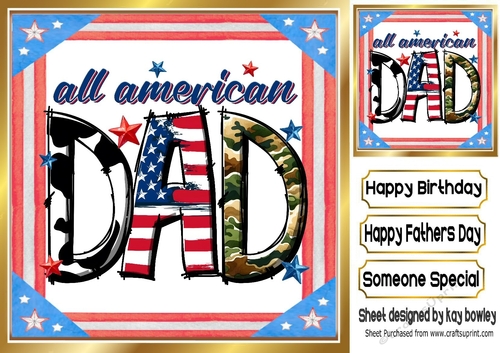 American 8x8 Frame Father Day (TWO)
