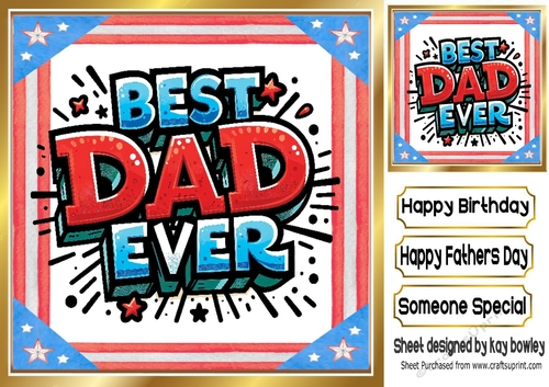 American 8x8 Frame Father Day (THREE)