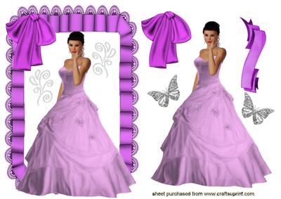 Stunning Lady in Pink Ballgown