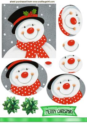 Snowman with Black Top Hat, Oval Pyramids