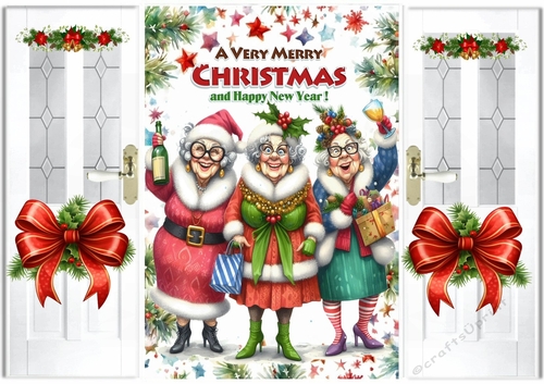 Lovely Ladies Celebrating Christmas Gate Fold