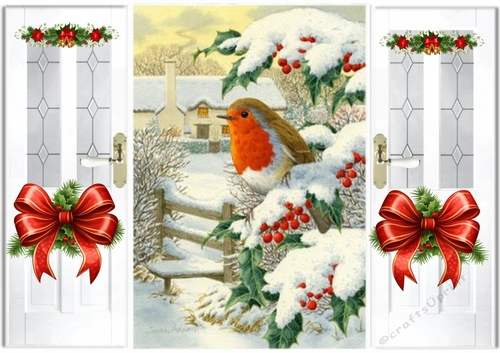 Lovely Christmas Robins Gate Fold (ONE)