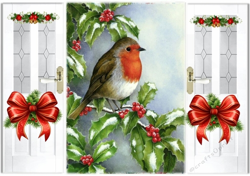 Lovely Christmas Robins Gate Fold (THREE)