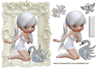 Little Sweetheart with Diamonte Swan