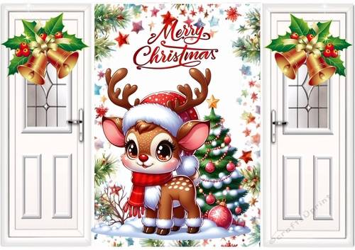 Pretty Deer In The Snow Christmas Gate Fold