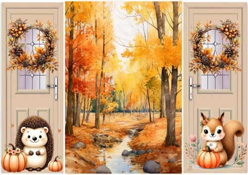 Walk In The Autumn With  Animals Gate Fold (TWO)