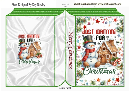 Christmas Festive Folded Book With Snowman (FOUR)