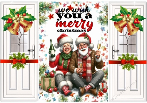 Nan & Gramps We Wish You With Bells/Bows Gatefold