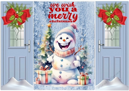Jolly Snowman With Red Bow Gatefold (ONE)