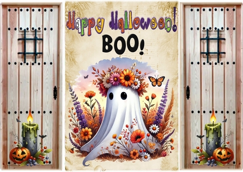 Halloween Cute Ghost Gothic Gatefold (TWO)