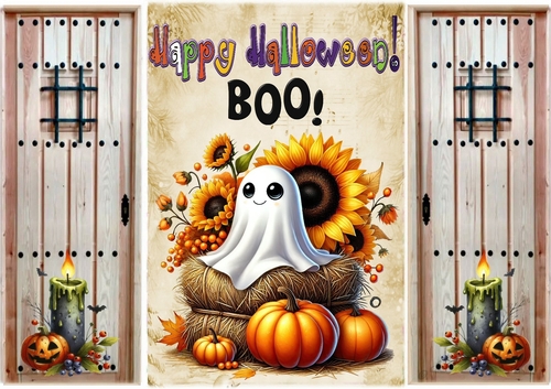 Halloween Cute Ghost Gothic Gatefold (THREE)