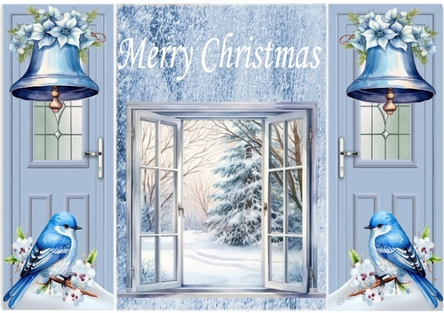 Window With Snow Scene Gatefold  (THREE)