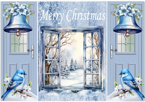 Window With Snow Scene Gatefold  (FOUR)