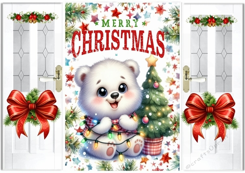 Cute Christmas Baby Polar Bear Gatefold (ONE)