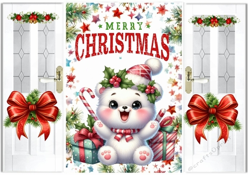 Cute Christmas Baby Polar Bear Gatefold (TWO)