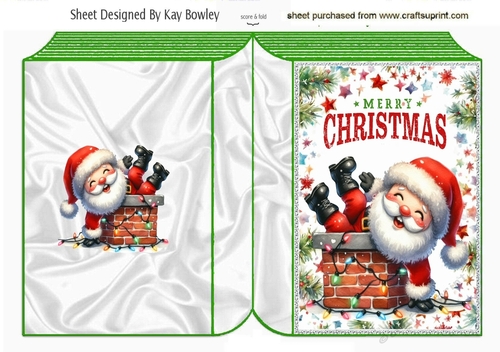 Cheeky Santa Christmas Folded Book (TWO)
