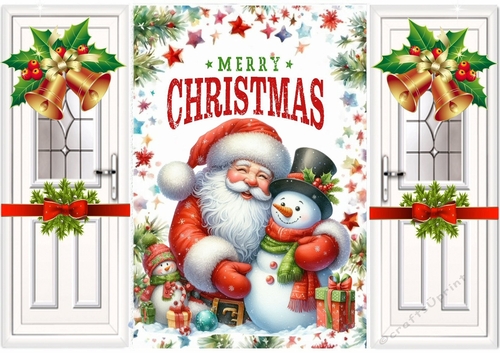Lovely Santa With Golden Bells & Bows Gatefold (ONE)
