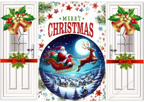 Lovely Santa With Golden Bells & Bows Gatefold (SEVEN)