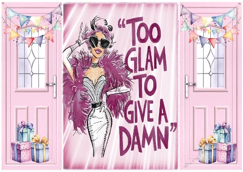 Pink A5 Gatefold Lady To Glam To Give A Dam 