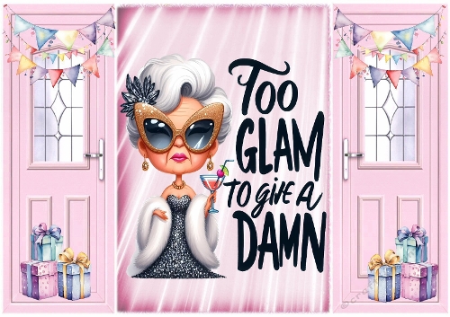 Pink A5 Gatefold Lady Glam In Fur 