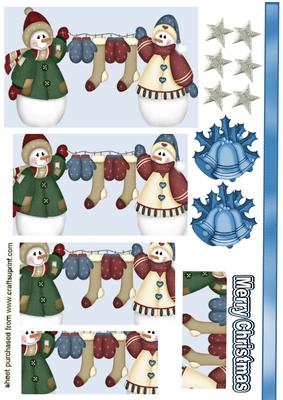 Snowman Pyramids with There Stockings
