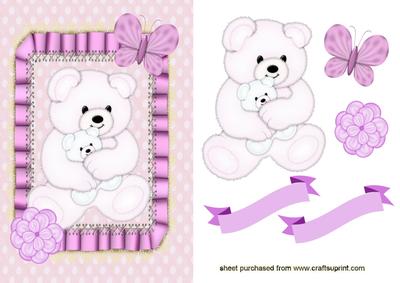 Little White Bear with Butterfly