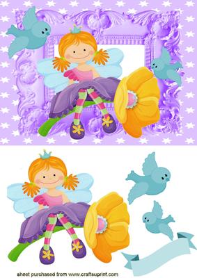 Rainbow Faerie with Litle Blue Birds