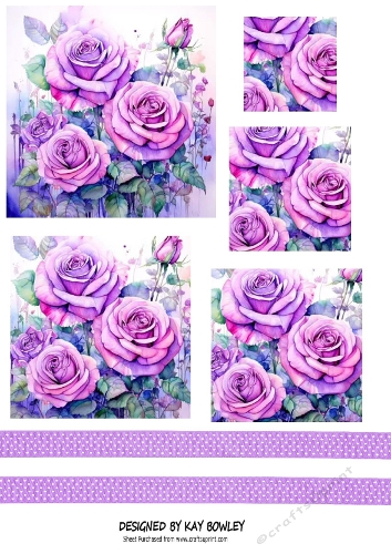 Pretty Pink/Purple Roses Pyramids
