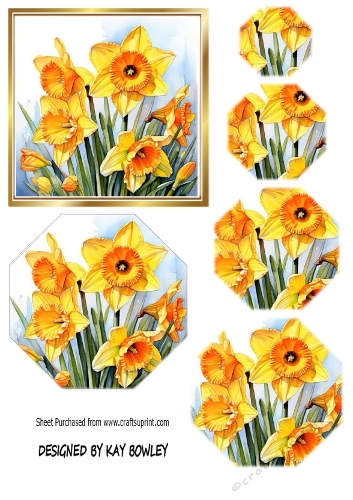 Lovely Yellow Spring Daffodils Octagon Pyramids