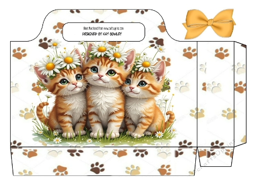 Cute Three Kittens With Daisies Large Tote Gift Bag