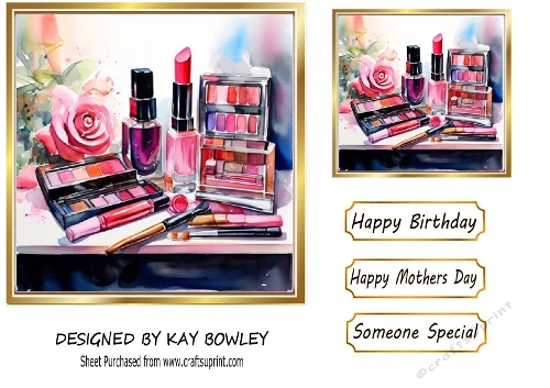 Lovely Ladies Makeup 7x7 Card Front (ONE)