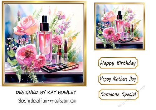 Lovely Ladies Makeup 7x7 Card Front (FOUR)