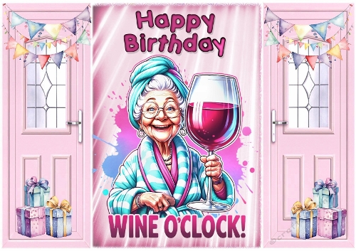 Lovely Gatefold In Pink With Birthday Gran Celebrating (ONE)