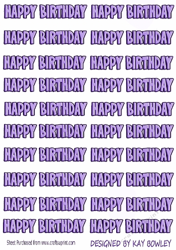 Happy Birthday Purple