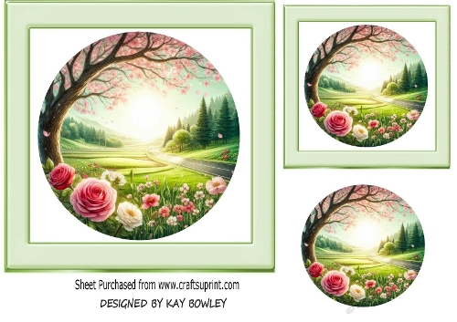 Blooming Roses In The Sunshine 7x7 Card Front