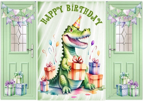 Birthday With Crocodile Green Gatefold (ONE)