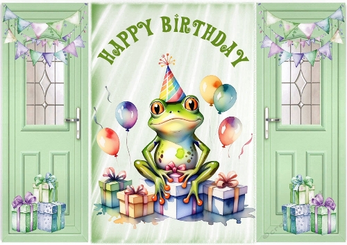 Birthday With A Frog Green Gatefold (FOUR)