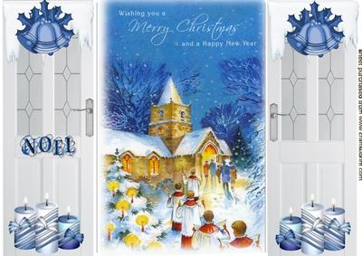 Pretty Church with Carol Singers, Gatefold