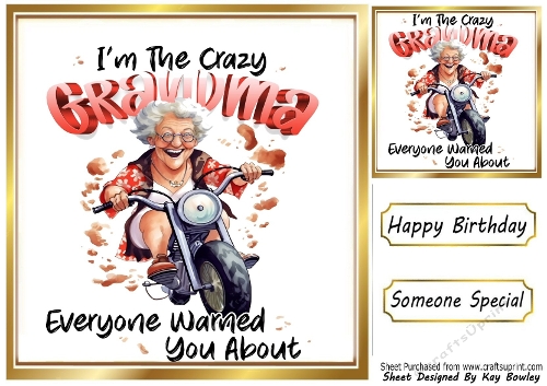 Funny 8X8 Topper With Humour Caption (SIX))