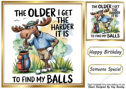 Funny 8X8 Topper With Humour Caption (SEVEN))