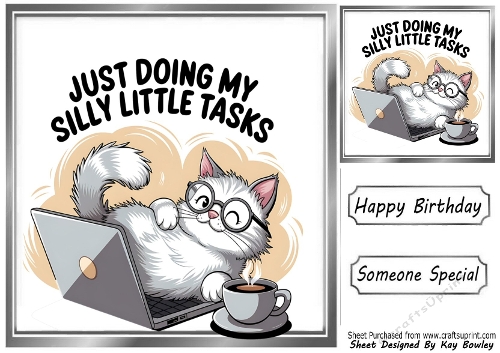 Funny 8X8 Topper With Humour Caption (SILVER TEN)
