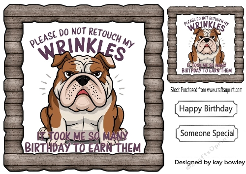 Funny 8X8 Topper With Humour Caption (WOOD ONE))