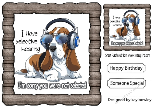 Funny 8X8 Topper With Humour Caption (WOOD TWO)