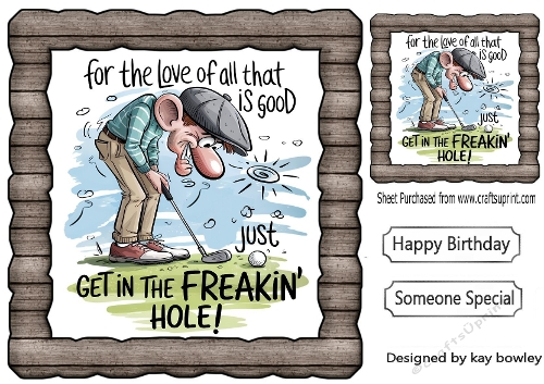 Funny 8X8 Topper With Humour Caption (WOOD EIGHT)