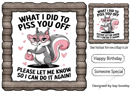 Frame Wooden Humour 8x8 (WOOD NINE) 