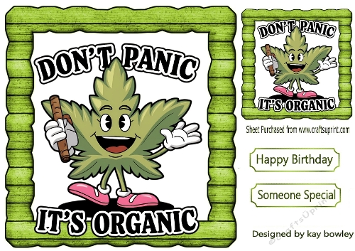  Green Humour Leaf Wood Effect 8X8 Frame (ONE)